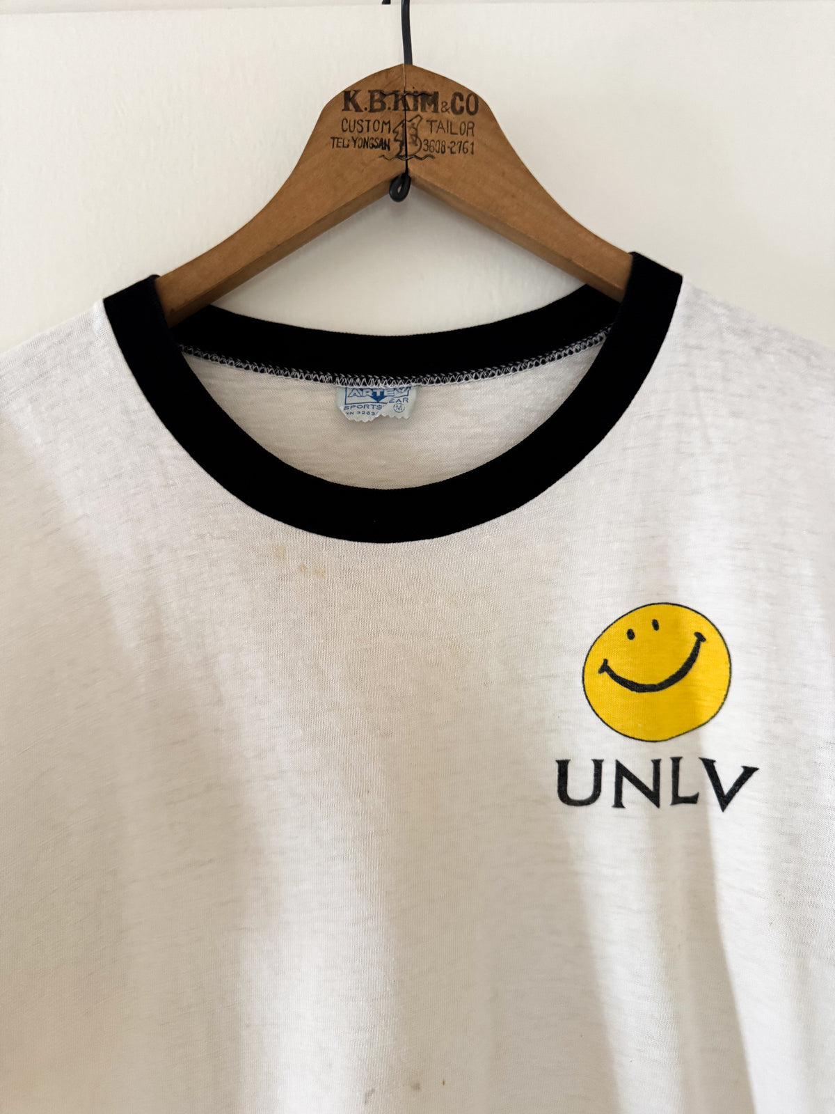 University of Nevada, Las Vegas Smiley Ringer T-Shirt (1960s)