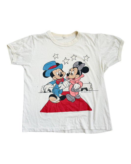 1980s Mickey & Minnie Mouse Red Carpet Tee , Made in U.S.A.