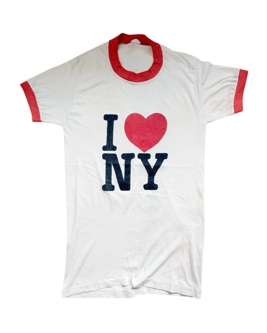 80s I Love NY Ringer Tee , Made in U.S.A.