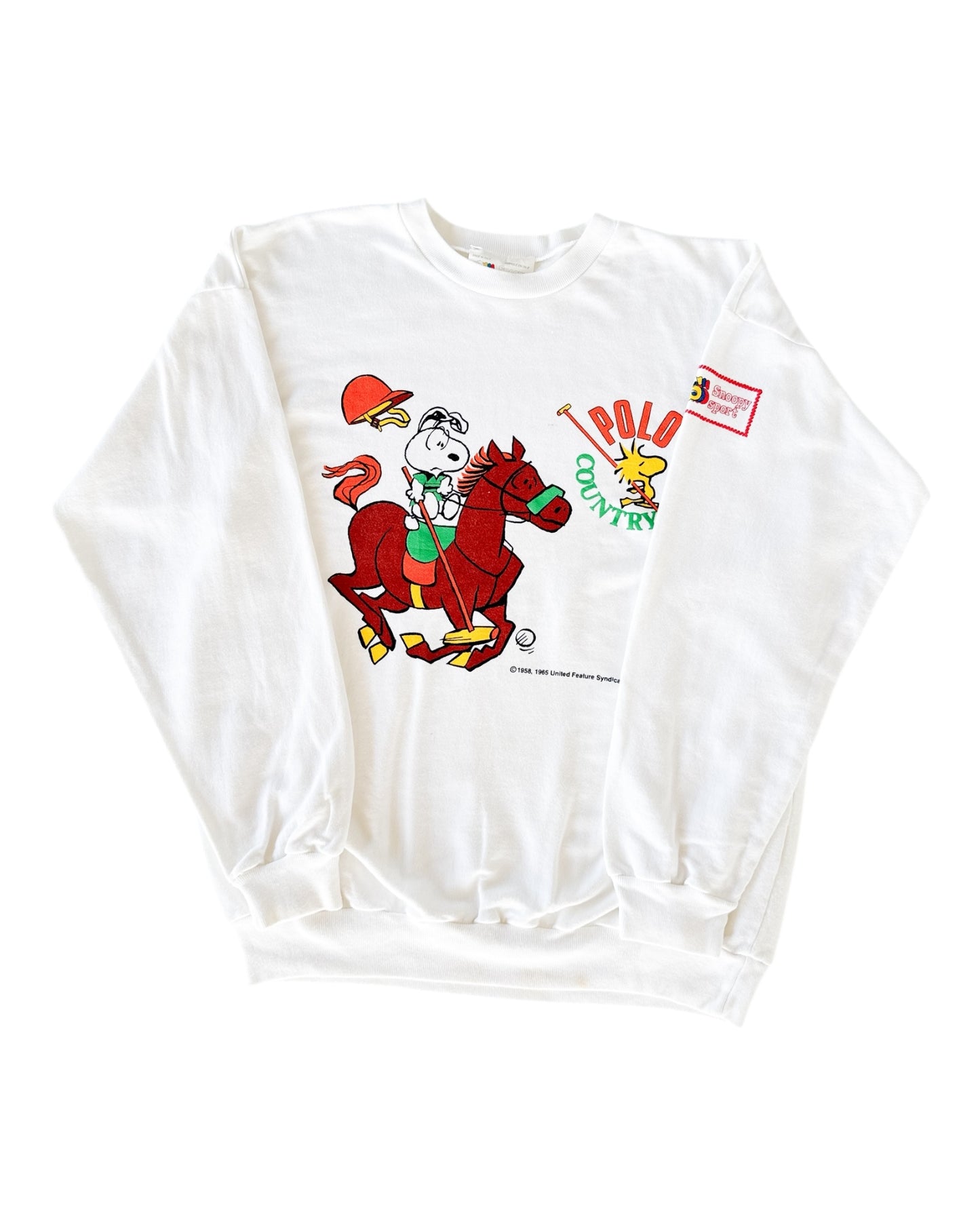 1980s Snoopy Polo Country Sweatshirt, Made in ITALY