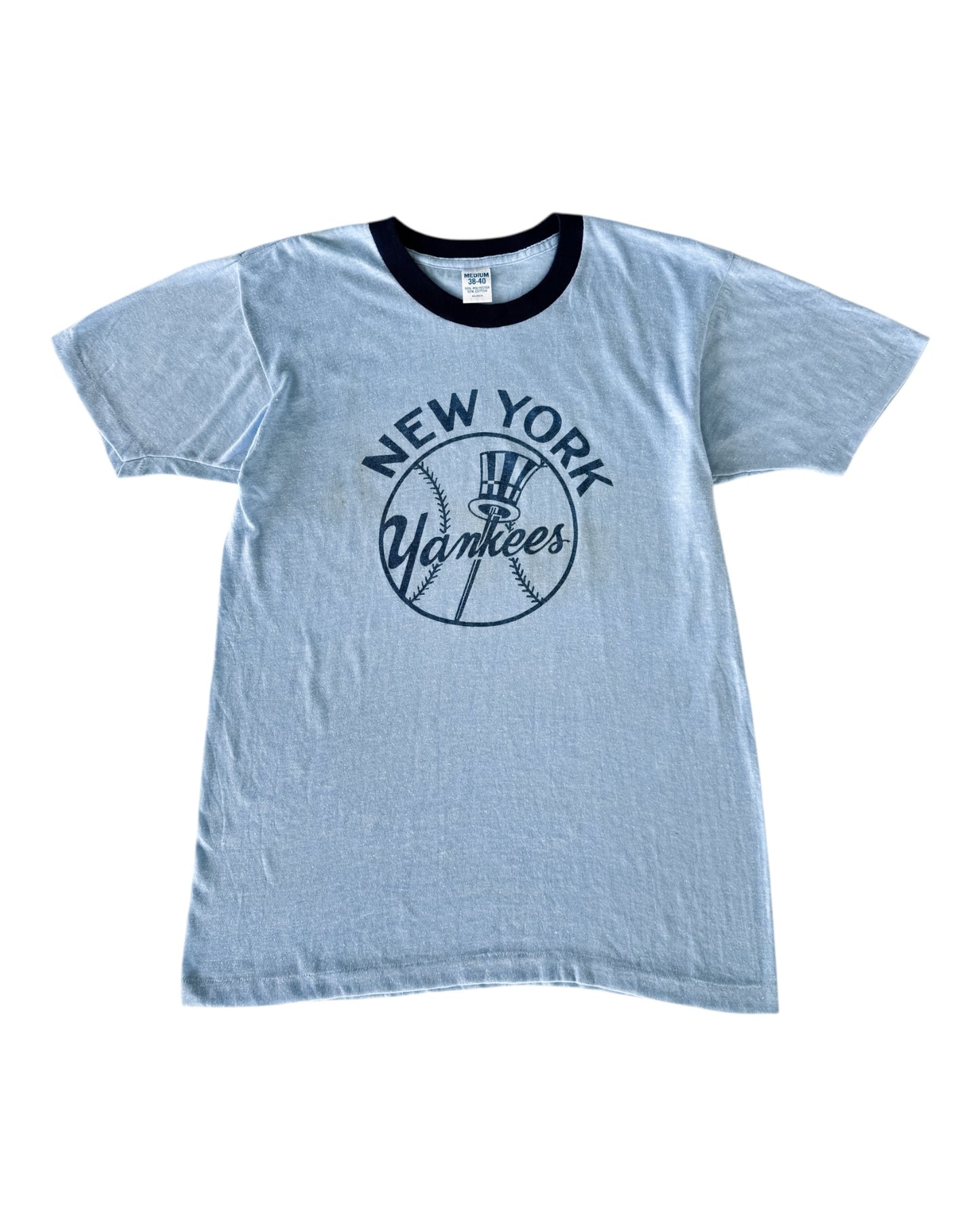 1980s New York Yankees iconic Yankees top hat logo tee, Made in U.S.A