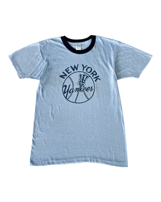1980s New York Yankees iconic Yankees top hat logo tee, Made in U.S.A