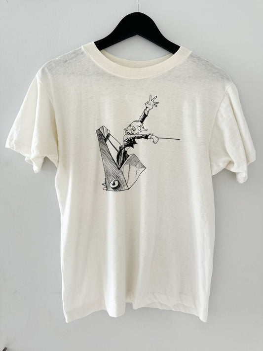 1980s Conductor Illustration Tee , Made in Mexico