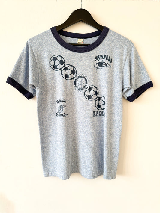 1980s Spinners Soccer Ringer Tee , Made in U.S.A.