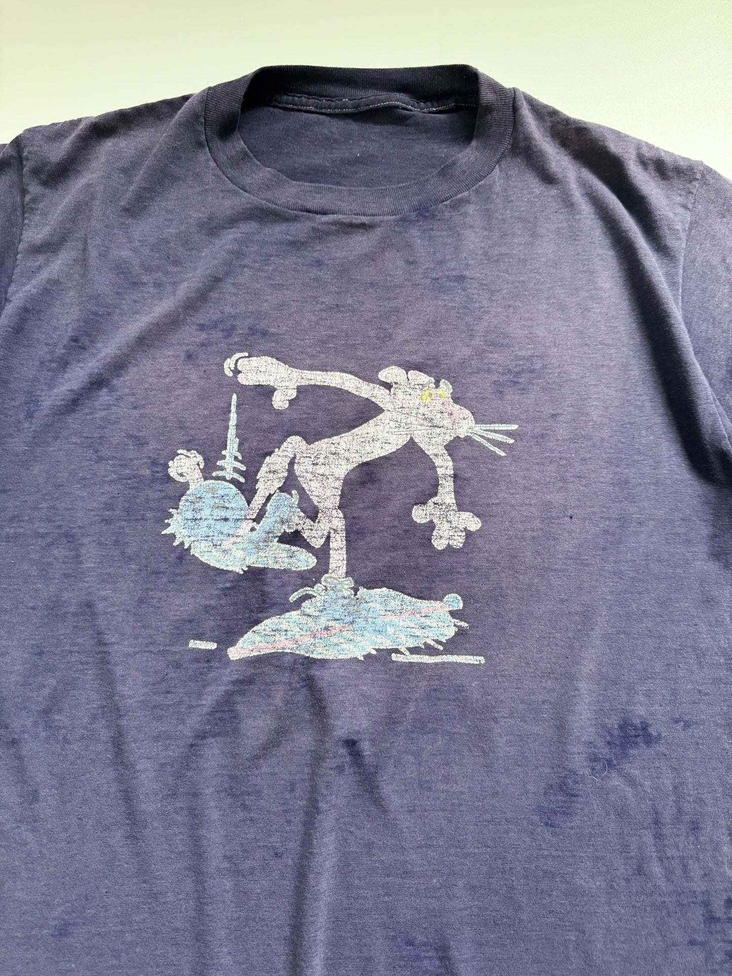 80s Pink Panther Graphic Tee , Made in U.S.A.