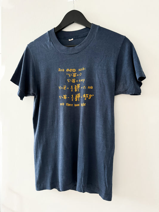 1980s Maxwell’s Equations “And There Was Light” Tee , Made in U.S.A.