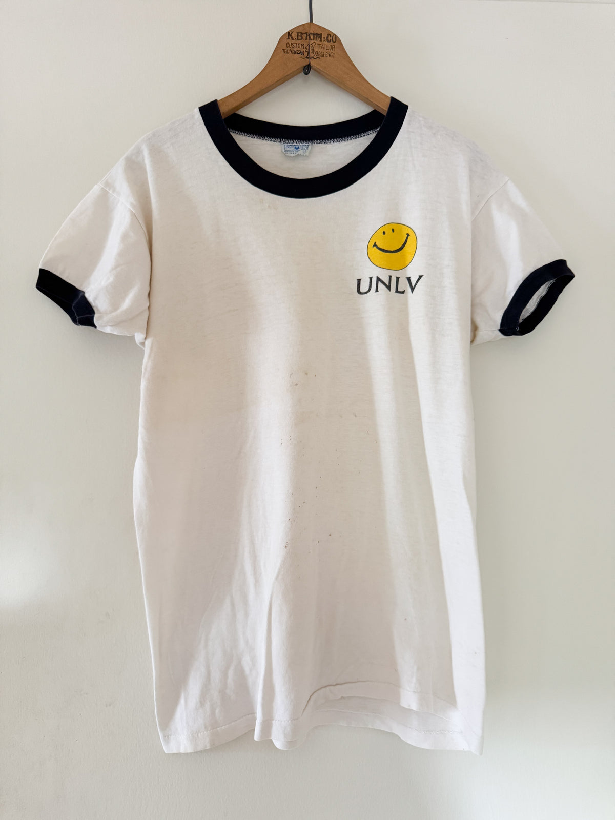 University of Nevada, Las Vegas Smiley Ringer T-Shirt (1960s)