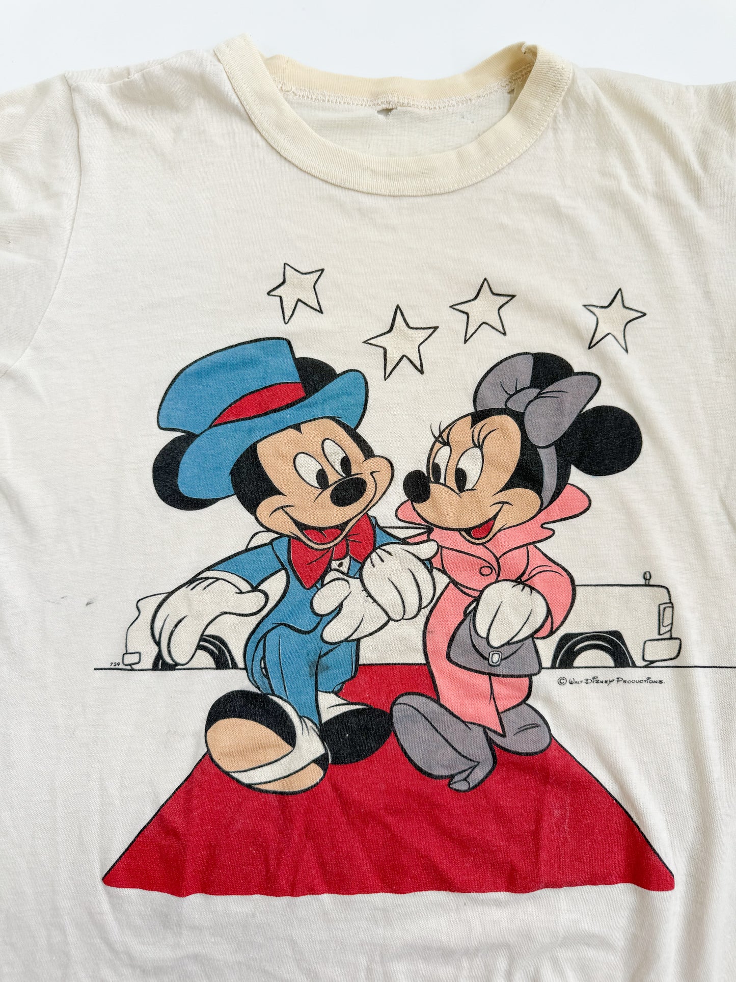 1980s Mickey & Minnie Mouse Red Carpet Tee , Made in U.S.A.