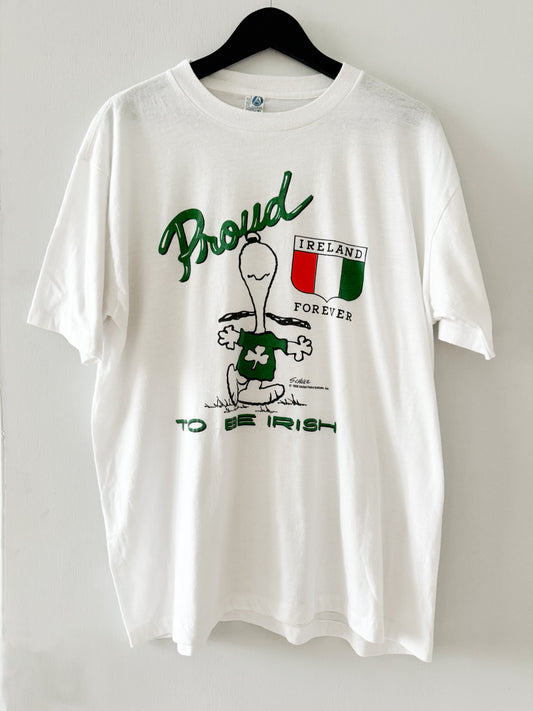 1980s Snoopy Proud to be Irish Tee , Made in U.S.A.