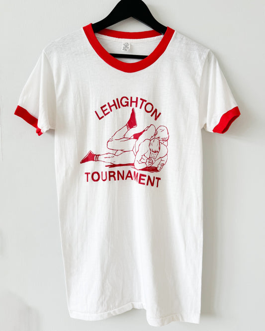 1970s Lehighton Tournament Ringer Tee , Made in U.S.A. (DEADSTOCK)