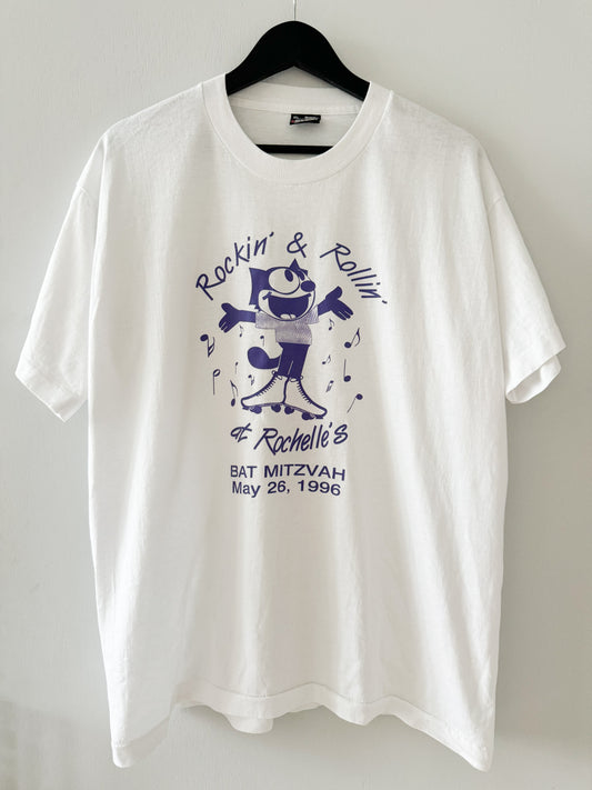 1990s Rockin’ & Rollin’ Bat Mitzvah Tee , Made in U.S.A.