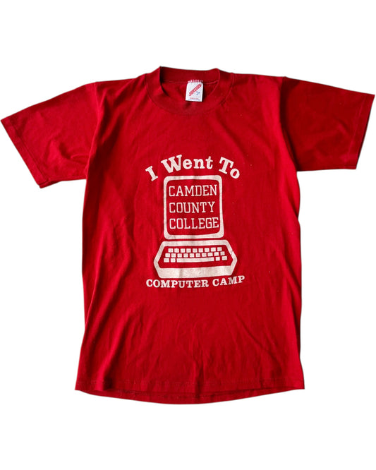 80's Camden County College Computer Camp Tee , Made in U.S.A.