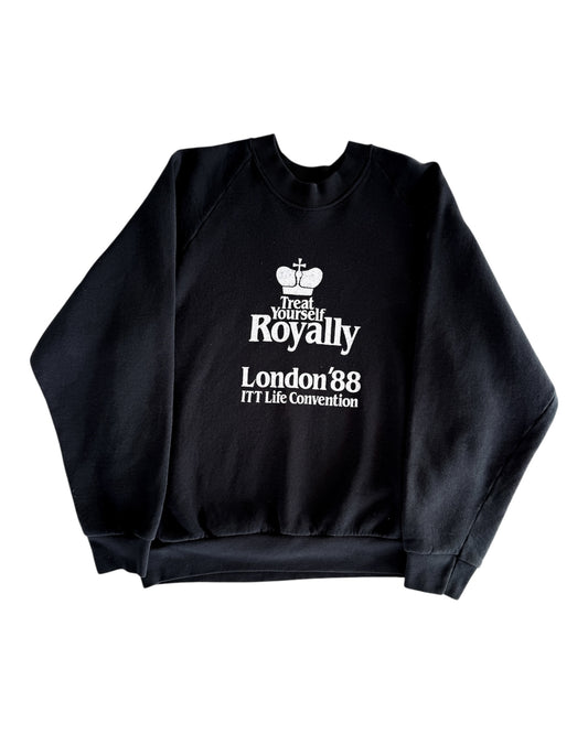 1980s Treat Yourself Royally London '88 Sweatshirt , Made in U.S.A.