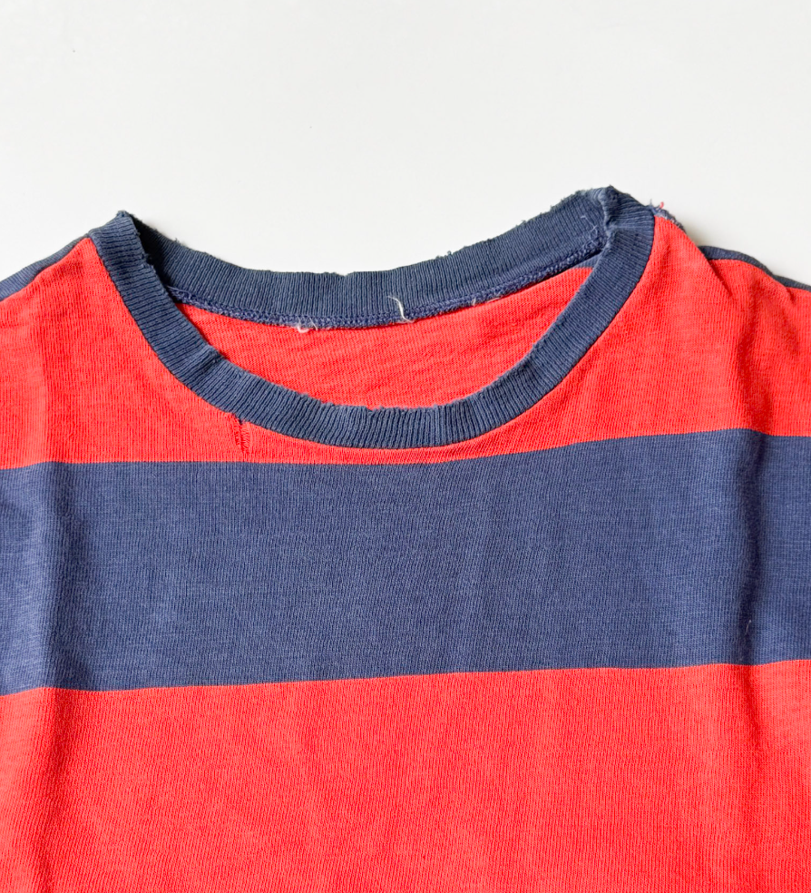 1970s RUGBY Striped Tee , Made in U.S.A.
